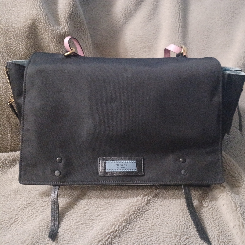 Prada Messenger BagNero Tessuto